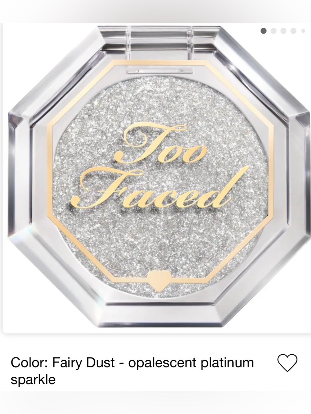 Too Faced Disco Crush Eye & Face Sparkle - in Shade Fairy Dust NIB
